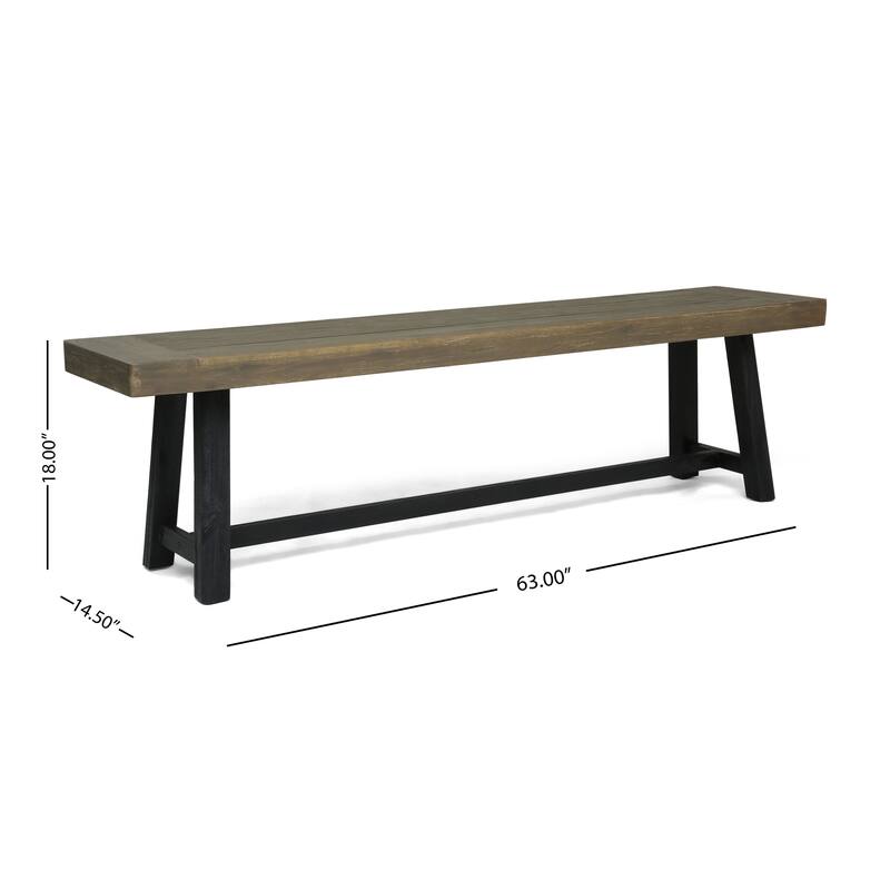 Raphael Outdoor Acacia Wood Bench by Christopher Knight Home