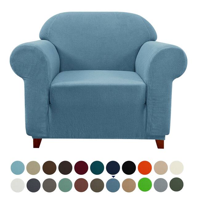 Subrtex Stretch Armchair Slipcover 1 Piece Spandex Furniture Protector - Denim Blue