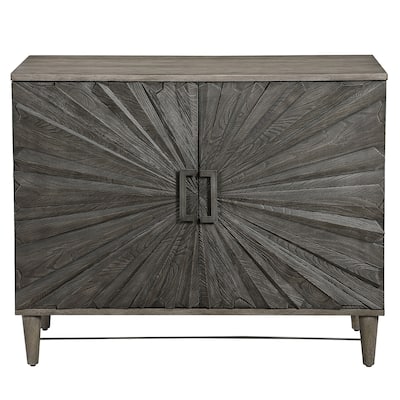 Uttermost Shield Grey Oak 2-door Cabinet