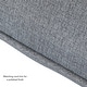 preview thumbnail 4 of 5, Heather Gray Outdoor 24-inch x 24-inch Premium Deep Seat Cushion Set (Cushions Only)