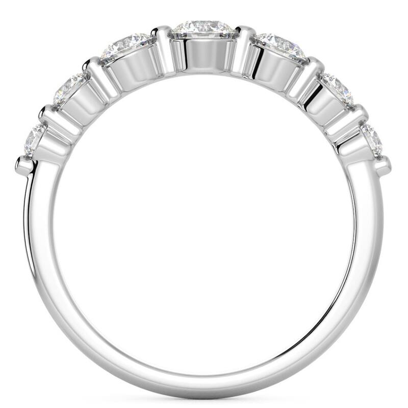 3/4Ct Graduated Diamond Anniversary Wedding Ring Gold Lab Grown