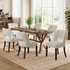 preview thumbnail 3 of 62, Set of 2/4/6 Modern Fabric Upholstered Dining Room Chair Kitchen Chairs with Wood legs Set of 6 - Beige