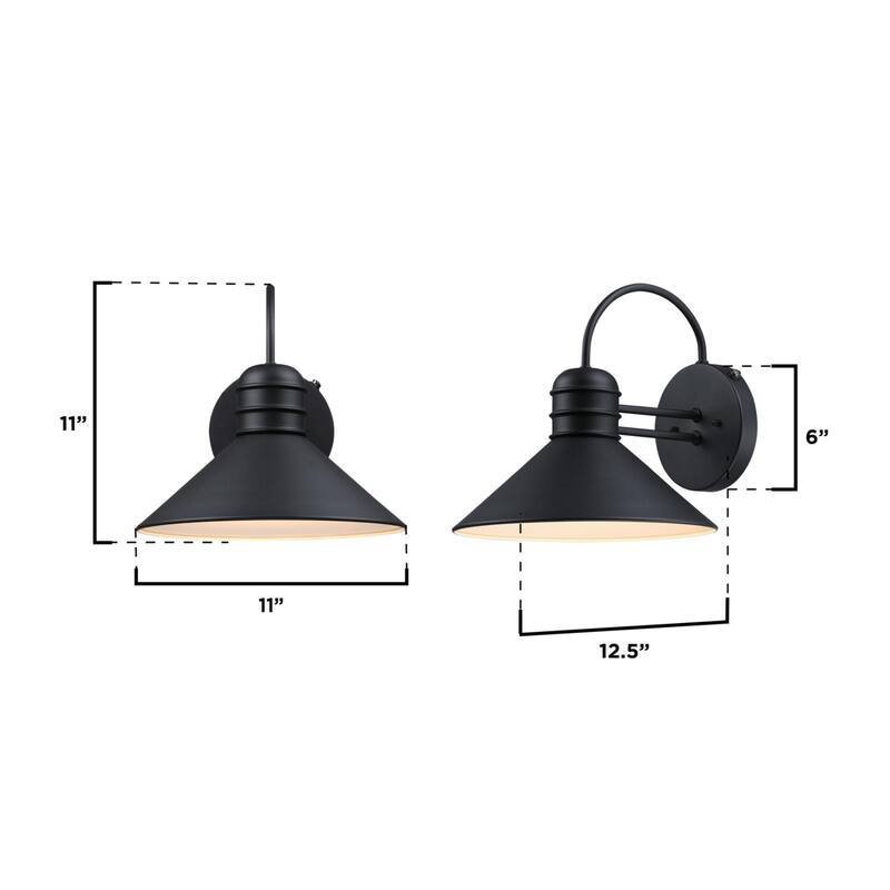 Westinghouse Lighting Watts Creek One Light Outdoor Wall Fixture with Dusk to Dawn Sensor, Textured Black Finish - 1-Light