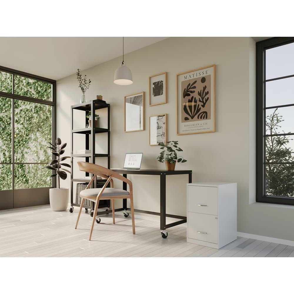 Space Solutions 18in. 2 Drawer Metal File Cabinet, Teal