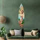 preview thumbnail 55 of 76, American Art Decor Surfboard Plaque Wall Sign 60" x 15" - Aloha Hawaii
