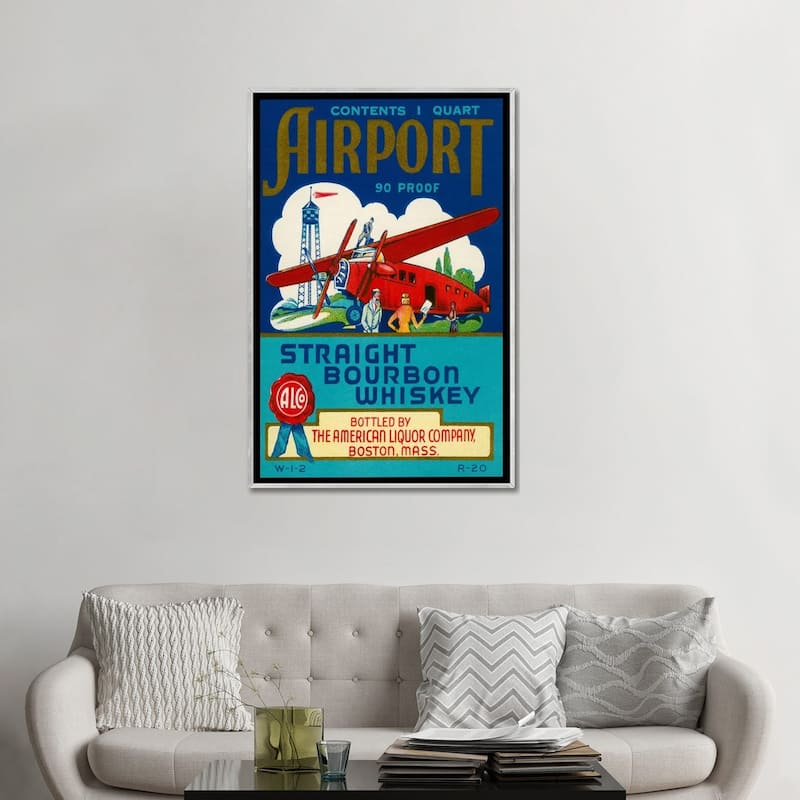 iCanvas "Airport Bourbon Whiskey" by Print Collection Framed