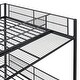 preview thumbnail 12 of 26, Twin Over Full Metal Bunk Bed with 5-Tier Shelves, Heavy Duty Bunk Bed Frame with Built-In Stairs & Mesh Guardrails