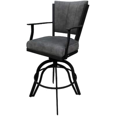 Montana Grey Swivel Tilt Metal 30" or Counter 26" Bar Stool