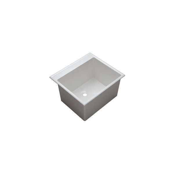 PROFLO PFLT2522D 24-1/2" Single Basin Drop-In Composite Laundry Sink - White - N/A