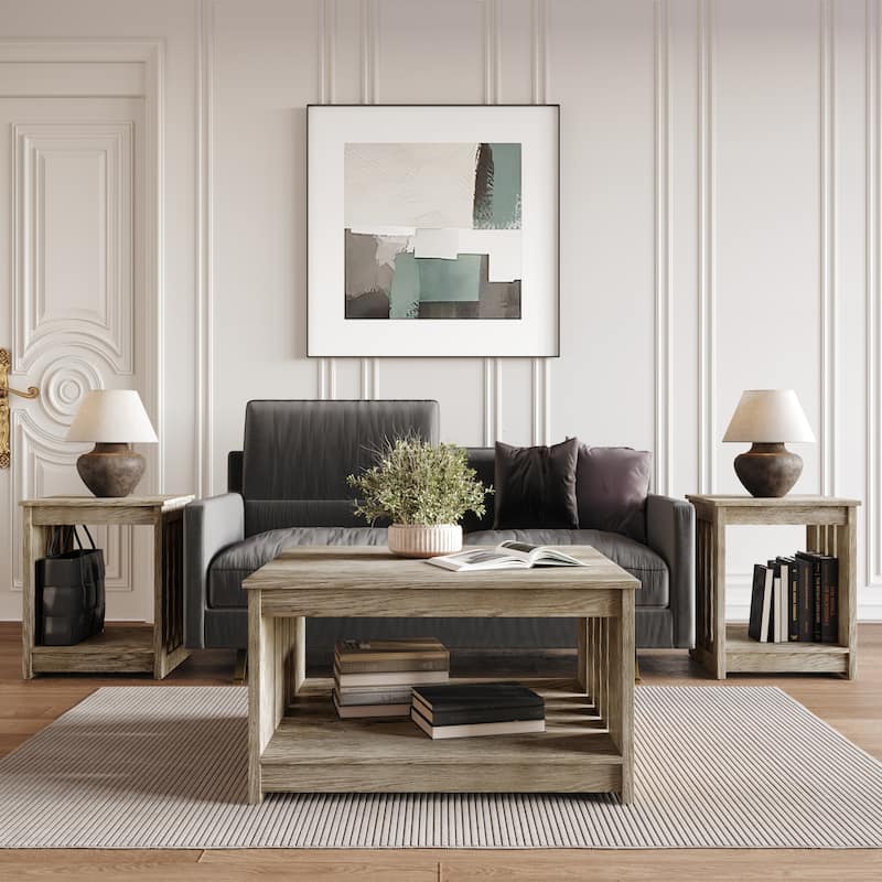 Clayfell Nashua 3 Piece of Coffee Table Set - Grey