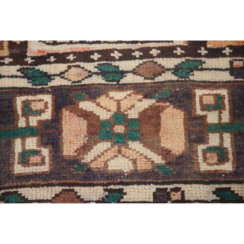 Distressed Bakhtiari Persian Vintage Area Rug Handmade Wool Carpet - 6'8"x 9'9"