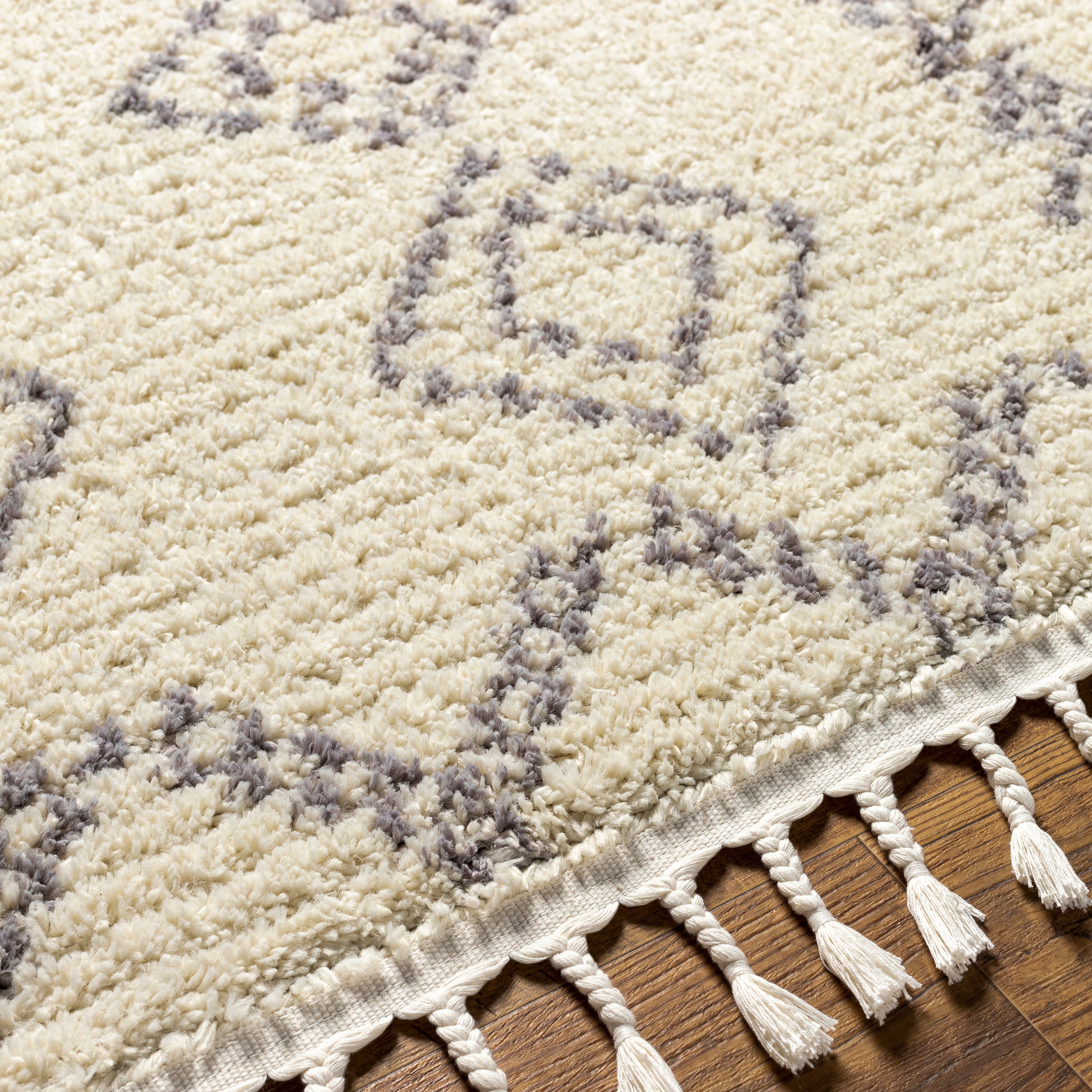 Francfranc Milly Rug 新品 190×190 cm フランフラン:新品 Milly Rug グレー 190x190 cm Francfranc