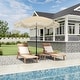 preview thumbnail 41 of 49, Clihome 9 Ft. Bohemian Fringed Patio Market Umbrella