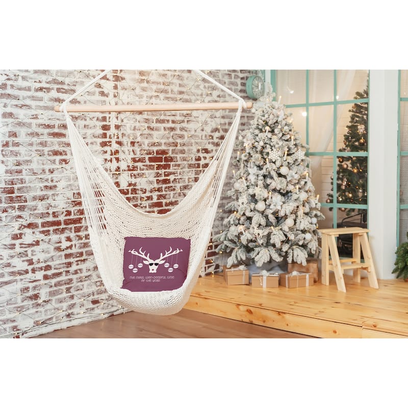 Cool Christmas Deer Indoor/Outdoor Throw Pillow