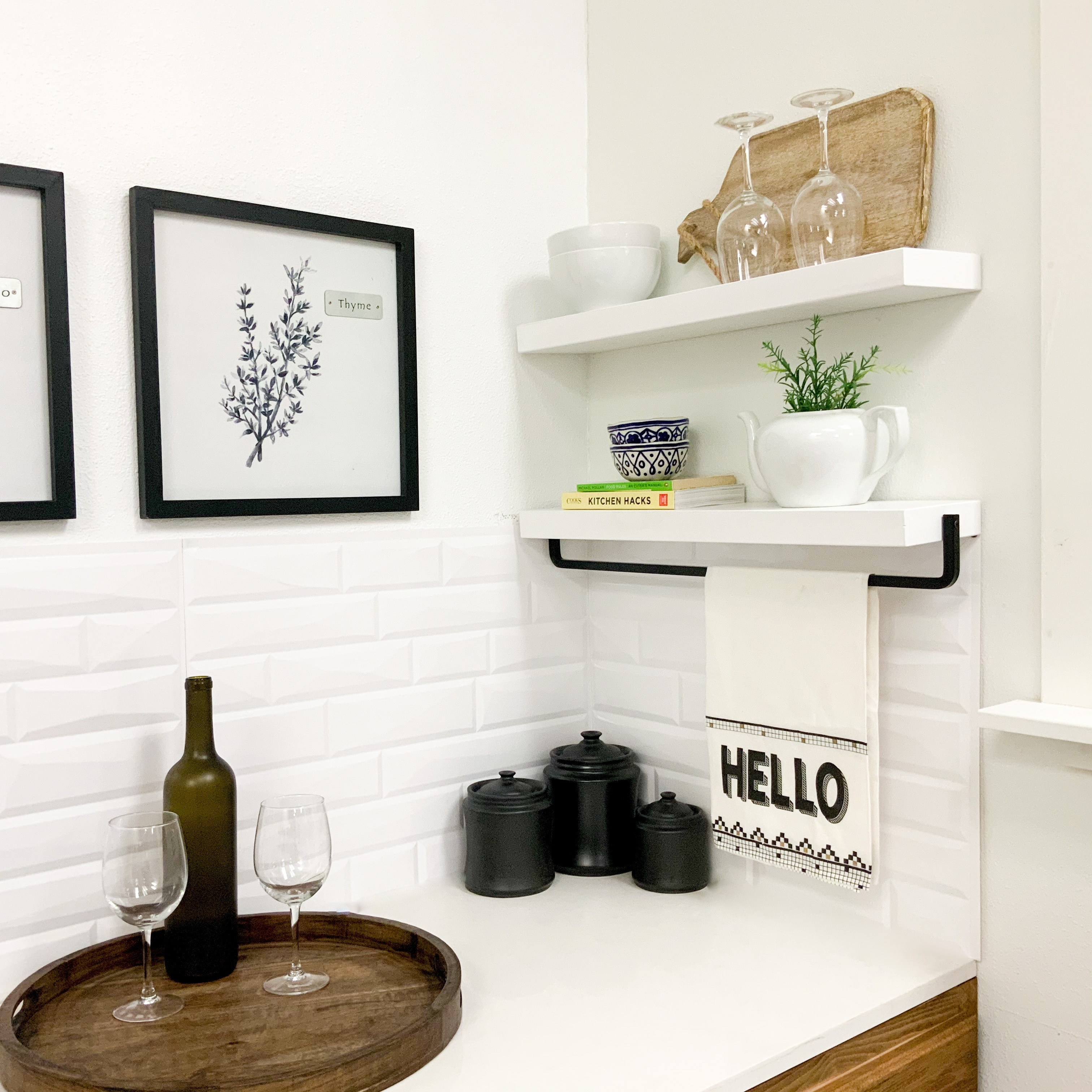 True Floating Shelf and Towel Rack Set Bed Bath Beyond 21030659