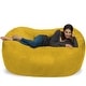 preview thumbnail 10 of 14, Large Memory Foam Microsuede Bean Bag Chair Loveseat Lemon Micro Suede