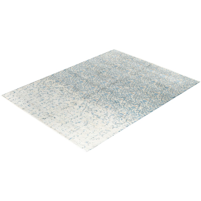 Ikat One-of-a-Kind Hand-Knotted Area Rug, Sand - 9' 0" x 11' 8"