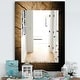 preview thumbnail 1 of 5, Designart 'Wood Curve' Traditional Printed Vanity Printed Wall Mirror