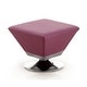 preview thumbnail 12 of 15, Manhattan Comfort Diamond Polished Chrome Swivel Ottoman Purple