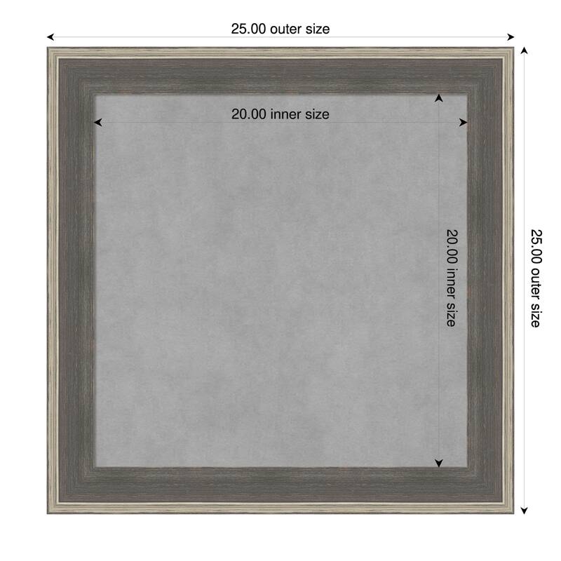 Amanti Art Cottage Grey Silver Framed - 25 x 25 in