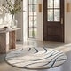 preview thumbnail 20 of 21, SAFAVIEH Florida Shag Sigtraud Abstract Waves 1.2-inch Thick Rug