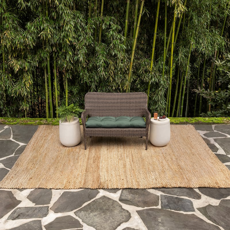 ARDEN earthFIBER Outdoor Wicker Settee Cushion, 41.5 x 18
