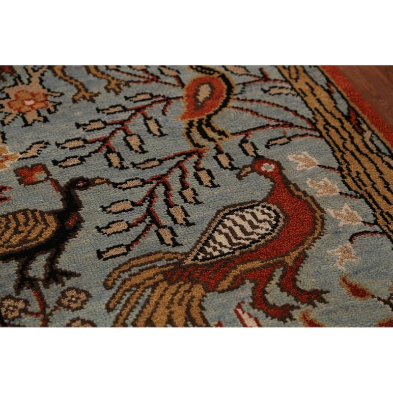 Traditional Ziegler Indian Runner Rug Hand-Knotted Wool Carpet - 2'6"x 7'11"