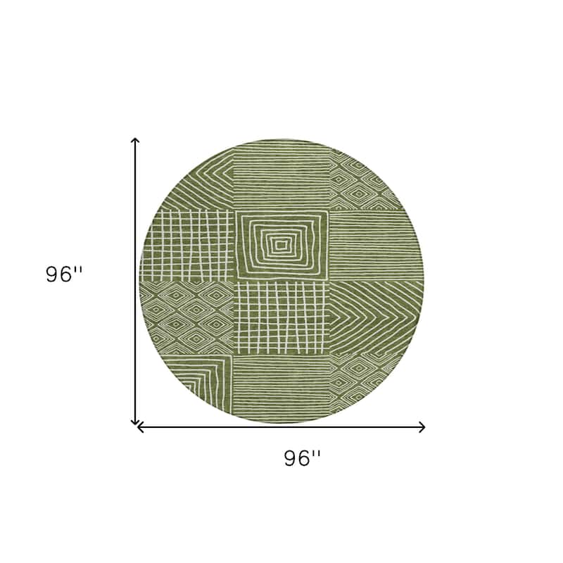 HomeRoots Geometric Transitional Rectangle Outdoor Rug