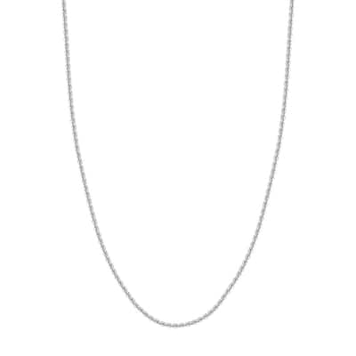 Curata 10k White Gold 2.9mm Hollow Rope Chain Necklace (Lobster)