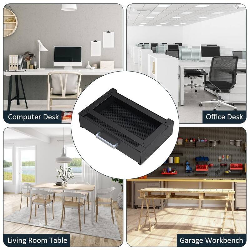 Under Desk Drawer Storage - 8.27"D x 13.07"W x 2.91"H