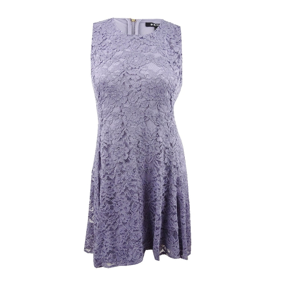 lavender fit and flare dress