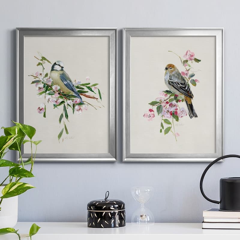 Spring Song Blue Bird Premium Framed Print - Ready to Hang - Multi-Color