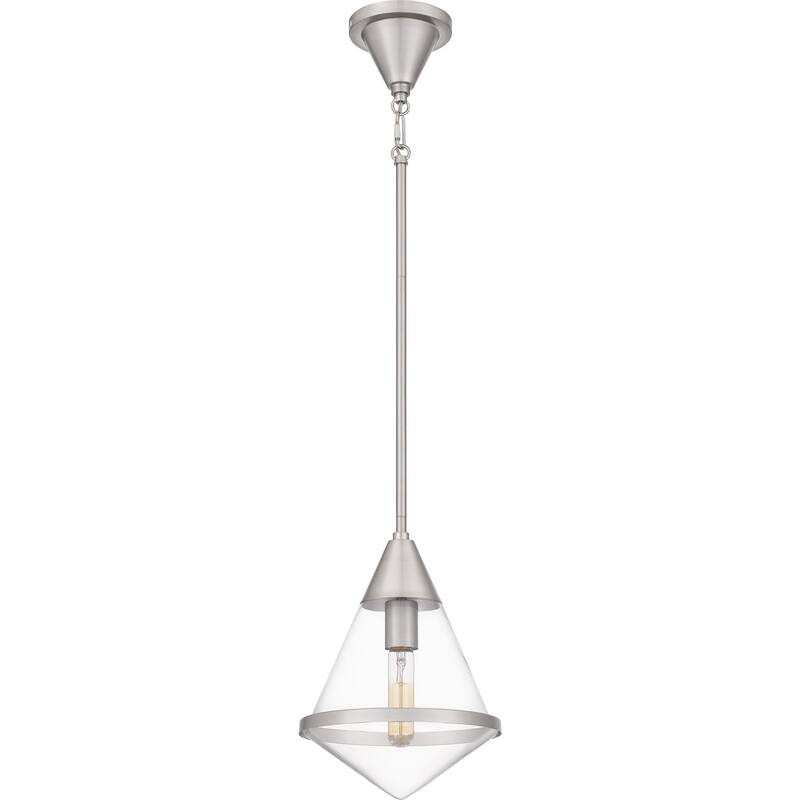 Hidalgo 1-Light Brushed Nickel Mini Pendant Light