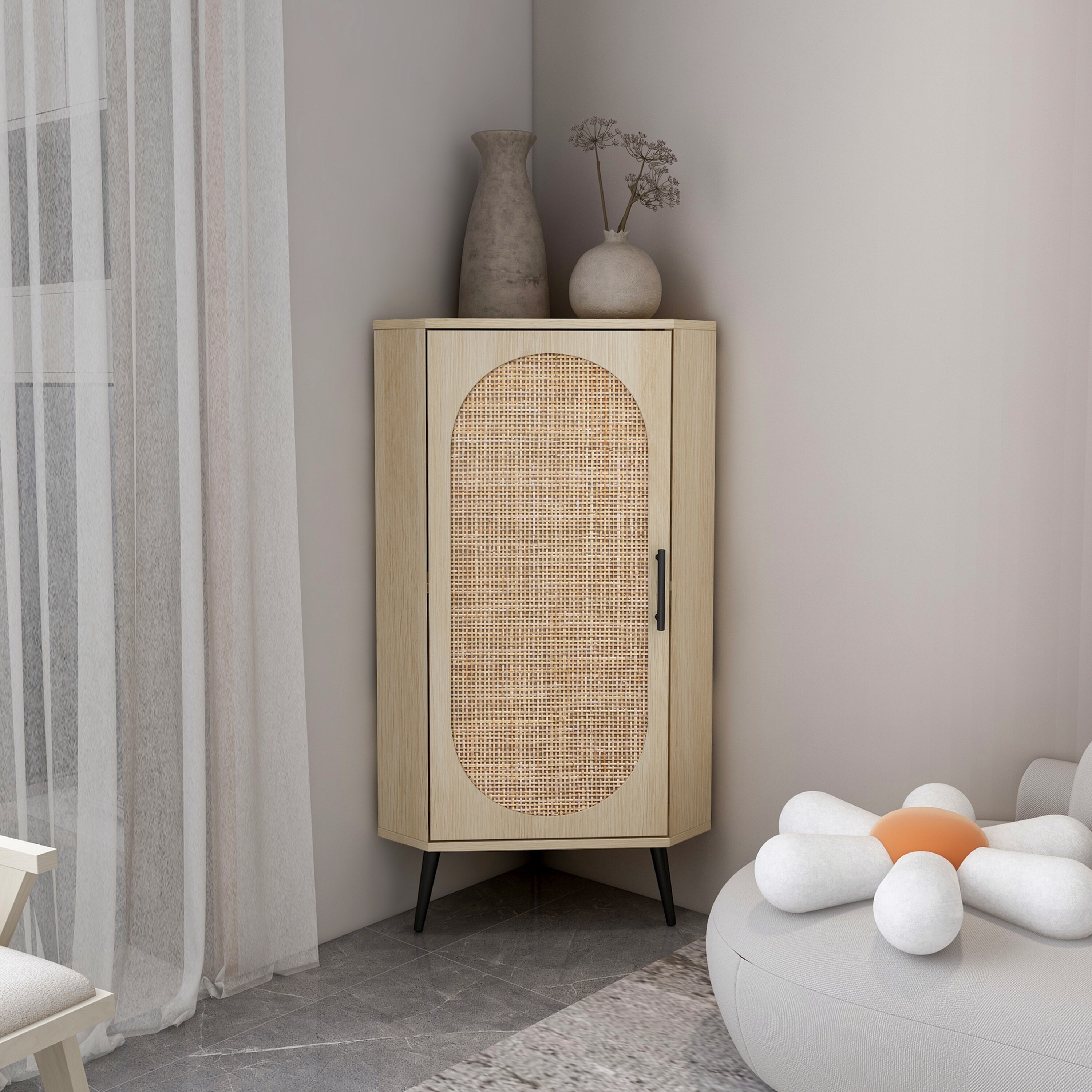 39 Tall 1 Door Corner Accent Cabinet On Sale Bed Bath
