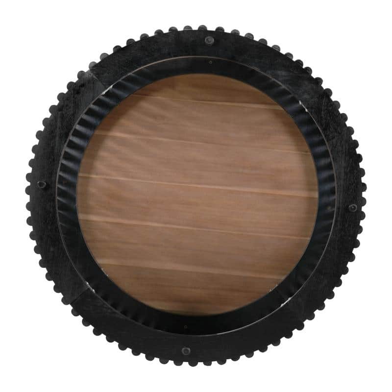 Solid Wood Coffee Table - Natural & Black - 30.00in. W X30.00in.DX16.00in. H