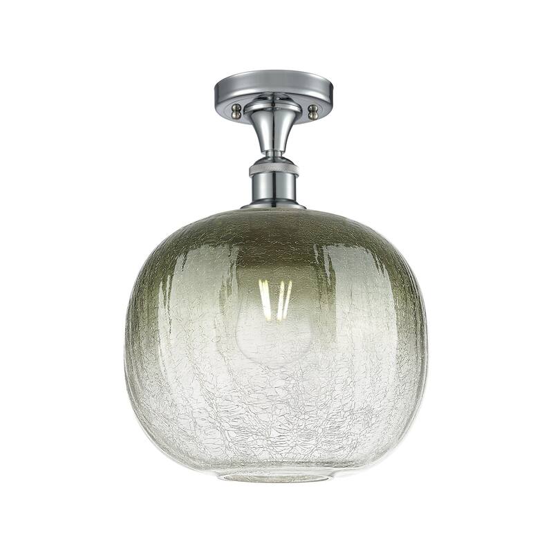 Innovations Lighting 516-1C-13-11 Brookhaven Sphere Semi-Flush - Polished Chrome / Slate