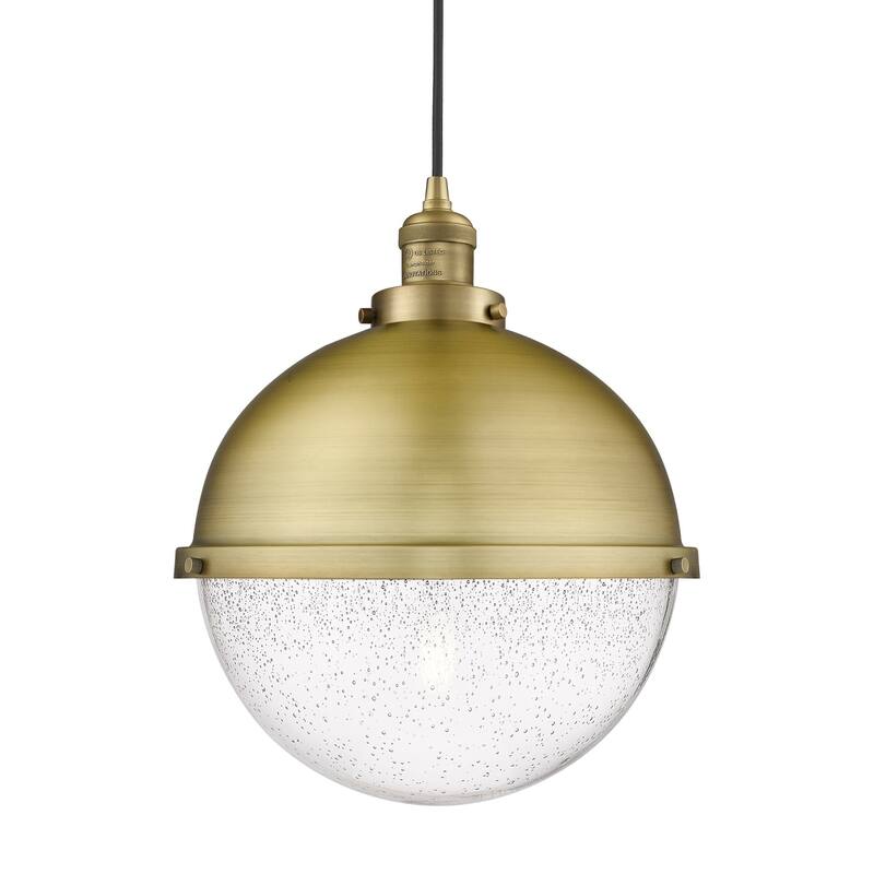 Innovations Lighting 201C-16-13 Hampden Pendant Hampden 13" Wide - Brushed Brass / Seedy