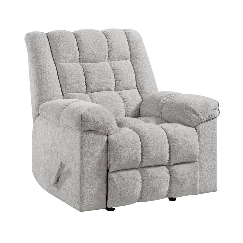 Gentle Rocking Motion Reclining Chair 1pc Chenille Upholstery Ultra Comfort Living Room Furniture