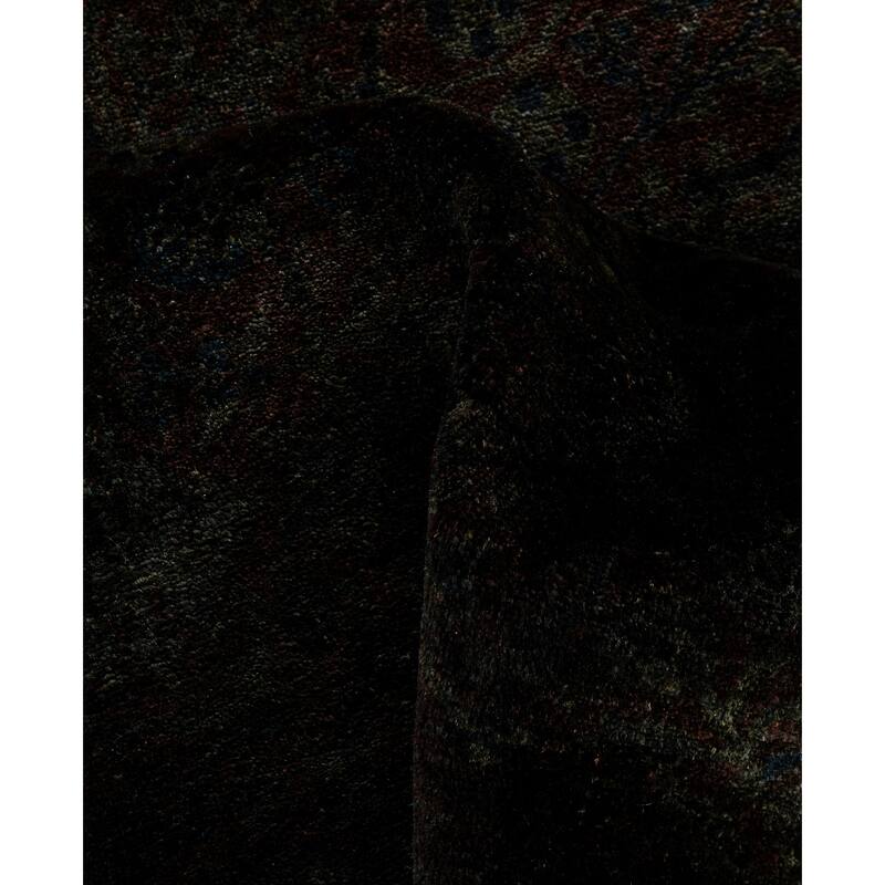 Overdyed One-of-a-Kind Hand-Knotted Area Rug - Black - 4' 2" x 6' 3"