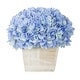 preview thumbnail 22 of 20, Faux Hydrangea in White Washed Wood Cube Planter