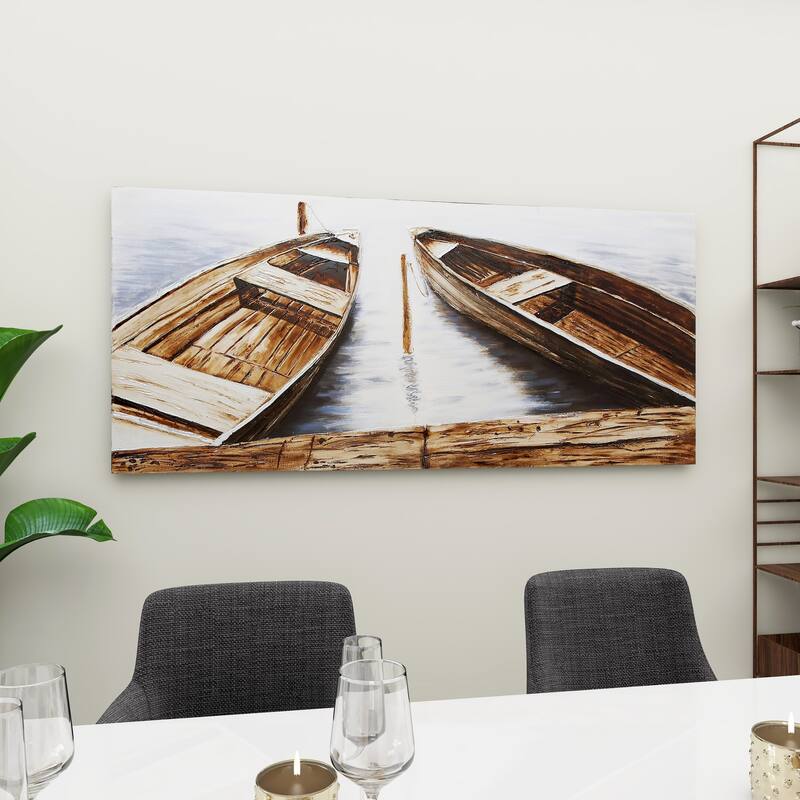 Canvas Sail Boat Wall Art - Brown - Roche River Decor