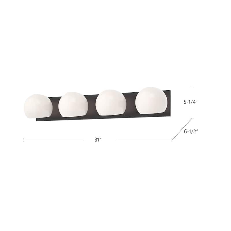 Alora Lighting VL548431OP Willow 4 Light 31" Wide Vanity Strip with