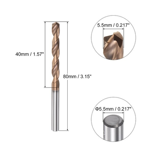 80mm Length Titanium Coated K35 Tungsten Carbide Twist Drill Bit