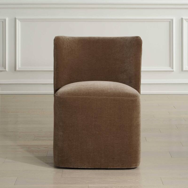 Uttermost Outlook Modern Velvet Dining Chair - 22.00" W x 30.00" H x 22.50" D