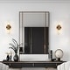 preview thumbnail 3 of 12, Mid-century Modern Gold 2-Light Cylinder Wall Sconce Glass Bathroom Vanity Light - L 13.4'' x W 5.5''