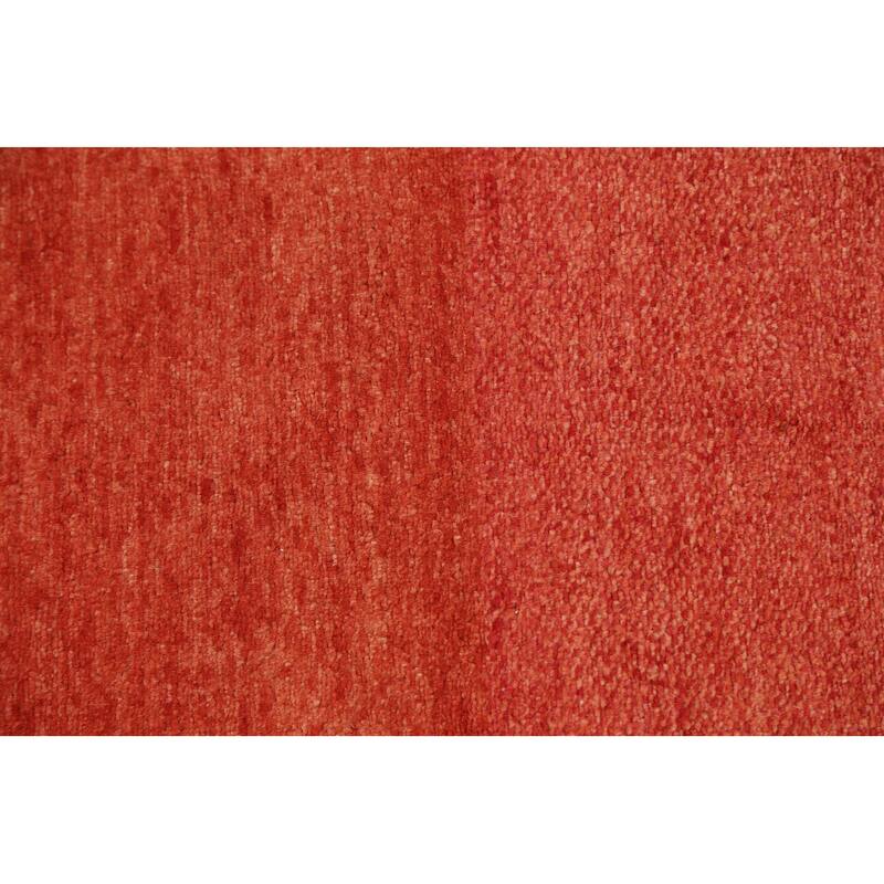 Striped Contemporary Oriental Gabbeh Kashkoli Wool Runner Rug Handmade - 3'1" x 15'7"