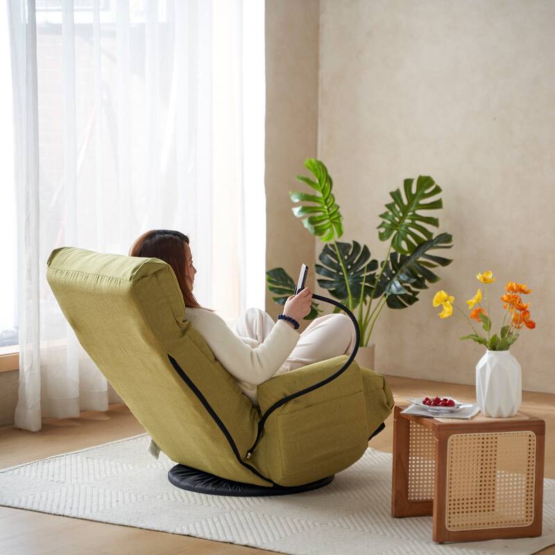 Adjustable Sofa Chair, 360 degree Rotatable with A Phone Holder