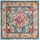 preview thumbnail 115 of 164, SAFAVIEH Monaco Lillie Boho Medallion Distressed Area Rug 5' Square - Light Blue/Fuchsia