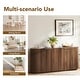 preview thumbnail 24 of 50, Spruce & Spring 70-inch Wide Modern Sideboard Cabinet with Semi-Cylindrical Columns
