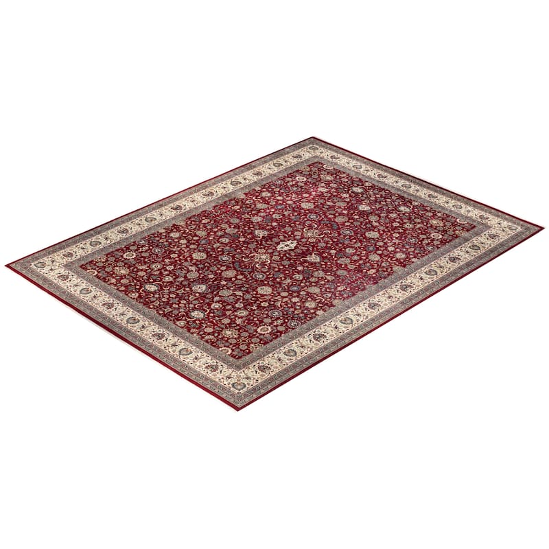 Overton Hand Knotted Wool Vintage Inspired Traditional Mogul Red Area Rug - 12' 5" x 17' 0"